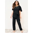 thumbnail image 2 of Roaman's Women's Plus Size Plus-Size 2 Piece Tierred Ruffle Top And Pant Set, 2 of 4