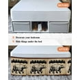 thumbnail image 7 of Retro Silhouette Bed Skirt Bear Forest Brown Texture Bed Skirts California King Size 16 Inch Drop, Wrap Around Dust Ruffle&nbsp;Bedskirt with Adjustable Elastic Belt for Queen Size Beds, 7 of 7