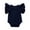 Navy, variant on Bearichfupo Newborn Infant Baby Boys Girls Solid Ruffle Romper Bodysuit Clothes Outfits,Sizes 0-6 Months