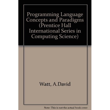 Pre-Owned Programming Language Concepts and Paradigms (Prentice-hall International Series in Computer Science) 9780137288748 0137288743 Paperback 3rd Printing edition