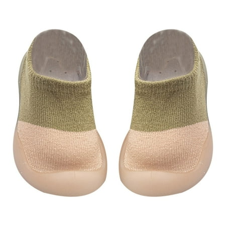 

Vikakiooze Baby Toddler Sock Shoes Baby toddler shoes rubber sole non-slip soft sole shoes cute color matching