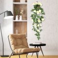 thumbnail image 4 of XWSHYW Flores Artificiales Flores Artificiales, Rosas Simuladas, Conductores de Aire Acondicionado, Decoración de Techo de Sala de Estar, Envoltura de Plástico, Plantas, Flores Falsas, Enredaderas, F, 4 of 5