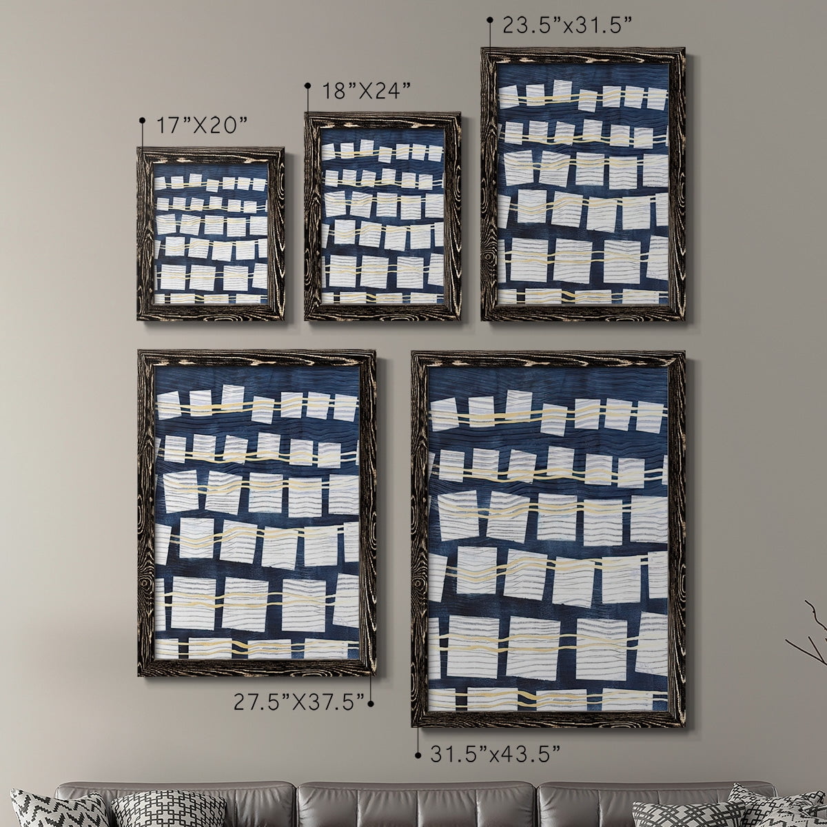 Networks III - Premium Framed Canvas 2 Piece Set - Ready to Hang