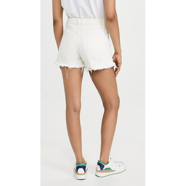 Free people white store jean shorts