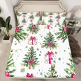 thumbnail image 2 of Manfei Girly Green Tree Full Size Sheets, Cartoon Princess Ribbon Bed Sheets, Merry Christmas Theme Sheet Sets, Breathable Home Decor, 4pcs, 2 of 7