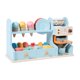 thumbnail image 2 of Juguete de helado de madera, juego de cocina, tienda, juego de simulación, juguetes de comida, mostrador de helado 3 en 1 para niñas y niños, mayores azul, 2 of 9