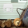 thumbnail image 3 of OUNONA 2pcs Outdoor Power Outlet Cover White PC Waterproof for Garden Sockets, 3 of 6