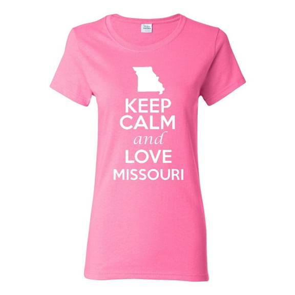 Ladies Keep Calm And Love Missouri Country T-Shirt Tee