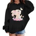 thumbnail image 2 of Rhuody Cute Sweatshirts For Girl Bunny Print Pullover Sweatshirt Long Sleeve Crewneck Outerwear Warm Jacket For Autumn Winter Fashion Wear Black 2-3 Years, 2 of 4