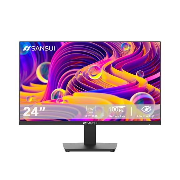 Monitor de 24 Pulgadas Sansui 100 Hz FHD Ultra Delgado con Puertos HDMI VGA y Cuidado Ocular