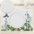 thumbnail image 3 of Ambesonne Ocean Place Mats Set of 4, Seaweed Jellyfish Fish, Standard Size, Reseda Green Jade Green, 3 of 6