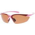 thumbnail image 2 of Polarized TR-90 Sports Wrap Sunglasses Slim Arms 77mm (Pink / Brown), 2 of 4