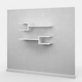 thumbnail image 6 of Ada Home Decor Furniture 29.53" 2 Tier White Webbs Modern Wall Shelf, 6 of 7