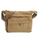 thumbnail image 1 of Bolso bandolera de lona Color caqui suave antidesgaste correa ajustable bolsillos laterales delanteros bolso Hobo grande para viaje escolar, 1 of 10