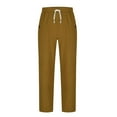 thumbnail image 4 of qucoqpe Wide Leg Pants for Men Drawstring Waist Casual Dress Pants Baggy Versatile Pleated Straight Leg Work Trousers, 4 of 7