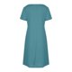 thumbnail image 4 of Vestido Corto de Verano de Moda de Color Sólido Vestido Casual de Cuello en V de Manga Corta, Desgaste Ligero de Poliéster para las Mujeres, Lavado de Manos, 4 of 7