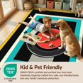 thumbnail image 4 of Design&I 9'x12' Washable Area Rug Wet Record Vinyl Music Cd Retro Groovy Concentric Tapete Redondo for Great Room, Large Living Giant Skid-Resistant, 4 of 7