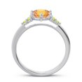 thumbnail image 4 of 2.15 Ct Fine Round Cut Citrine & Peridot Gemstone Bridal Ring for Women Solid 14K White Gold Size 10 by Diamond-Capitals, 4 of 7