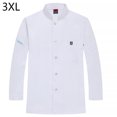 thumbnail image 2 of Delantal de la cocina de la manga larga del chef uniforme con los bolsillos delanteros Butcher Professional Home Supplies Sweat Bands for Grill Restaurant White 3XL sidaley LF000324-11, 2 of 7