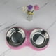 thumbnail image 4 of Double Pet Bowl Bling Bling Rhinestone Cat Dog Food Water Feeder Stainless Steel Dog Bowl Feeding Supplies Pets Accessories ShopWise Round, 4 of 9