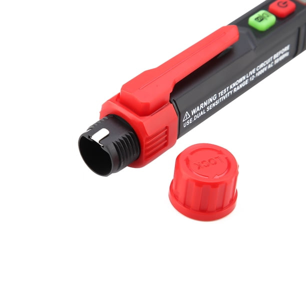 Probador de Voltaje ca de Doble Rango, Diferencia Cable y Neutro, Luz Led y Alma, Indicador de Bajo Voltaje, Deteción de Sonido Segura, Enseimo Compacto, Apto para 12 1000V,