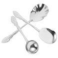 thumbnail image 6 of PAMINGONO Large Serving Spoon Set Made of Stainless Steel for Eating with Humanized Handle and Wide Applications Silver, 6 of 8