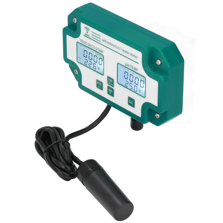 6 In 1 Water Quality Tester With Wireless Remote Monitoring For Ph