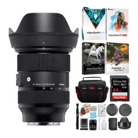 UPC: 0040962860205 | Sigma 24-70mm f/2.8 DG DN Art Zoom Full Frame E-Mount Lens Travel Bundle