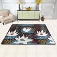 thumbnail image 2 of SKYSONIC 72x48in Lotus Flower Area Rug, Happy Summer Time Non-Slip Floor Carpet for Indoor Living Dining Room and Bedroom Area, 2 of 7
