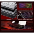 thumbnail image 5 of EWEADN 63 Keys Tri-mode Mechanical Gaming Keyboard, Hot Swappable Red Switch RGB Backlit Wireless Compact PC Keyboard, 5 of 6
