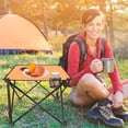thumbnail image 2 of Foldable Camping Table, Portable Picnic Table Lightweight Travel Desk with 2 Cup Holders & Carrying Bag, Easy to Carry, Perfect for Outdoor Camping, Picnic, BBQ, Beach, Travel, Hiking, Home Use (1Pc), 2 of 9