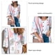 thumbnail image 3 of Chaqueta cubierta para mujer, transpirable, amigable con la piel, frente abierto, estampado floral, chaqueta para fiesta en casa, 3 of 5