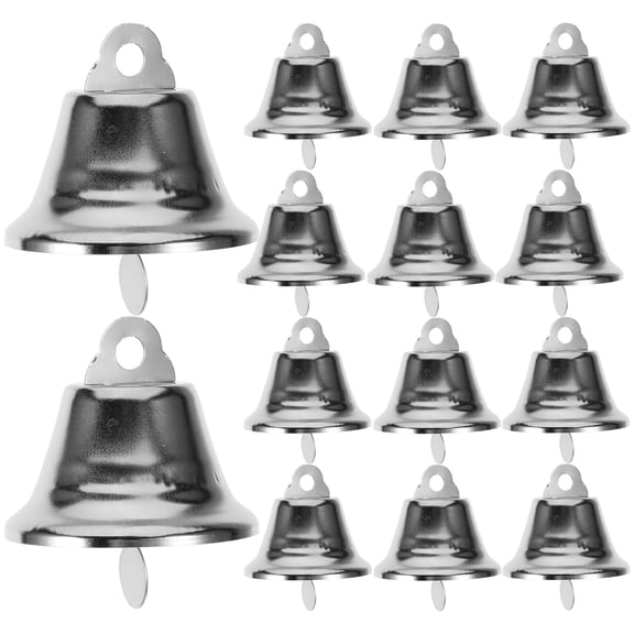 24pcs 45mm Jingle Bell Christms Ornaments Door Christmas Tree Hanging Decoration Pendants For Christmas Home Holiday Party Decor (Silver)