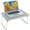Gray, variant on Lap Desks Laptop Tray for Bed or Couch,Portable Breakfast Serving Tray with Folding Legs,Foldable & Lightweight Mini Table, Laptop Stand for Working, Reading and Writing,White