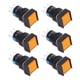 thumbnail image 3 of Uadme Interruptor de botón Cuadrado de 25 Piezas - Interruptores de autobloqueo de 8 Pines de latón ABS con luz 16 mm 12 V(Amarillo), 3 of 8