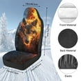 thumbnail image 7 of Uorisanigo Car Seat Covers for Front Seat Cushion, Flurry Flame Wolf Seats Covers 2 Pack, All Weather Car Seats Cover Comfort & Protection for Truck,SUV,Sedan,Van, 7 of 7