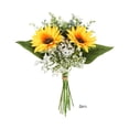 thumbnail image 2 of Ramo artificial de girasoles con paniculata y follaje verde – Arreglo floral artificial para decoración del hogar, centro de mesa y exhibición en interiores, 2 of 6