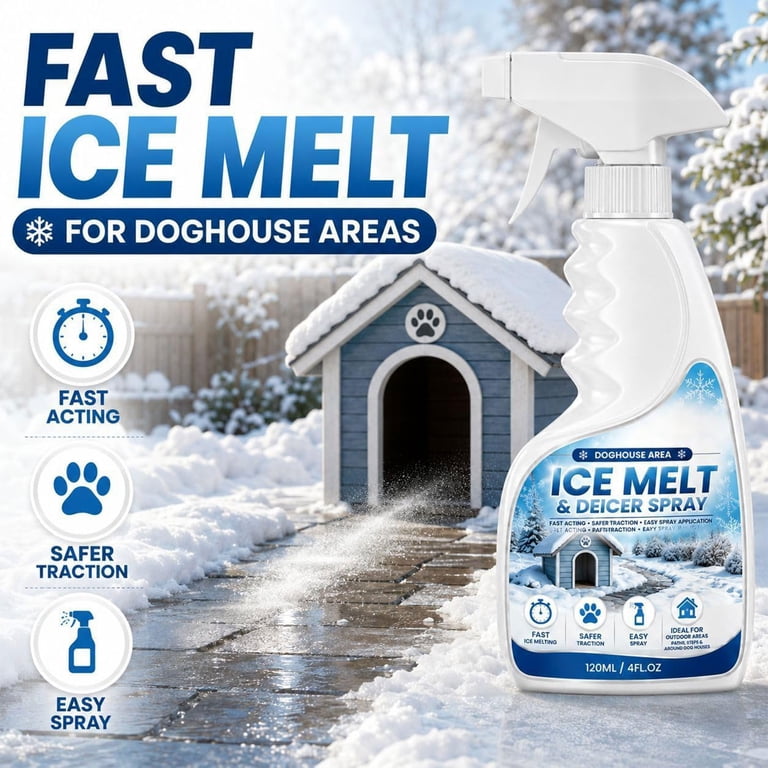 Outdoor De-Icing & Snow Melting Spray, Ice Melt Spray for Doghouse ...