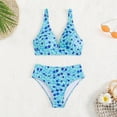 thumbnail image 2 of Aayomet Bikini Ensembles pour Femmes, Maillot de Bain Deux Pièces à Col Mode (Bleu, m), 2 of 4