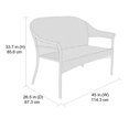 thumbnail image 3 of Mainstays Pebbleton Patio Wicker Loveseat - Grey, 3 of 10
