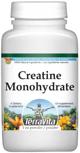 TerraVita Creatine Monohydrate Powder, (1 oz, 3-Pack, Zin: 510889)
