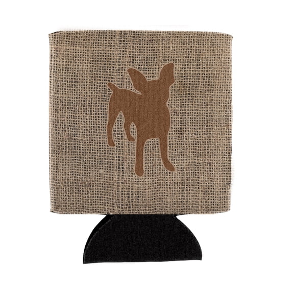 Chihuahua Burlap and Brown BB1108 Can or Bottle Hugger