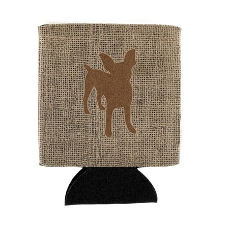 

Carolines Treasures BB1108-BL-BN-CC Chihuahua Burlap and Brown BB1108 Can or Bottle Hugger Can Hugger multicolor