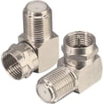 thumbnail image 2 of Coaxial Cable Right Angle Connector F Type Female To Male Adapter Right Angle Coax Connector F Male To Female Coaxial RG6 Adapter for Coax Cable and Wall Plates Coax 90 Degree Pack of 2, 2 of 2