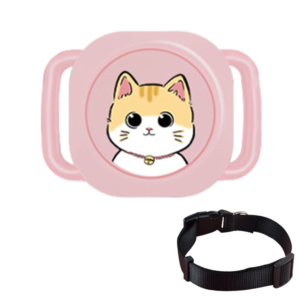Pet Anti-Lost GPS Tracker BT Real-time Tracking Dog Cat Collar Find Device Anti-Lost GPS Tracker Locator Finder for Dogs Cats (Pink)