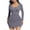 Gray, variant on ZQUUVOU Women's Plus Size Bodycon Jumpsuit Solid Long Sleeve Tummy Control Built In Shapewear Casual Crewneck Romper Dress Black