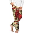 thumbnail image 2 of Hirioo Mythical Red Stag Illustration for Teenagers' Pajama Pants Womens Lounge Pants with Pockets Pj Bottoms Pants for Men-Large, 2 of 6