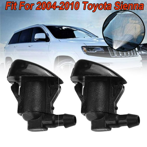 2pcs Windshield Washer Wiper Spray Nozzle Jet for Toyota Sienna 2004-2010