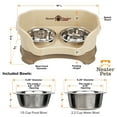 thumbnail image 2 of Neater Pets Neater Feeder Deluxe Mess-Proof Elevated Food & Water Bowls for Small Dogs, Cappuccino, 2 of 8