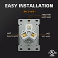 thumbnail image 4 of AIDA 10-30R Dryer Outlet 30-Amp 3-Pole, 3-Wire 125/250-Volts Non-grounding Heavy Duty Flush Mount Power Receptacle for Dryer, Space Heaters, UL Listed, 030626, 4 of 6